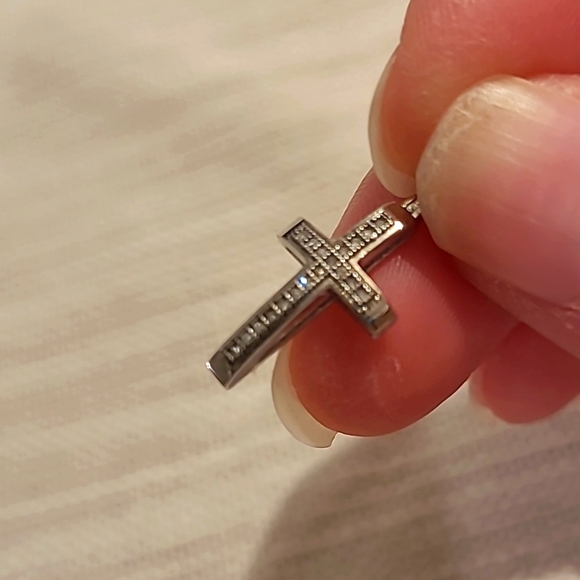 Gold Cross Charm Pendant - Picture 6 of 12
